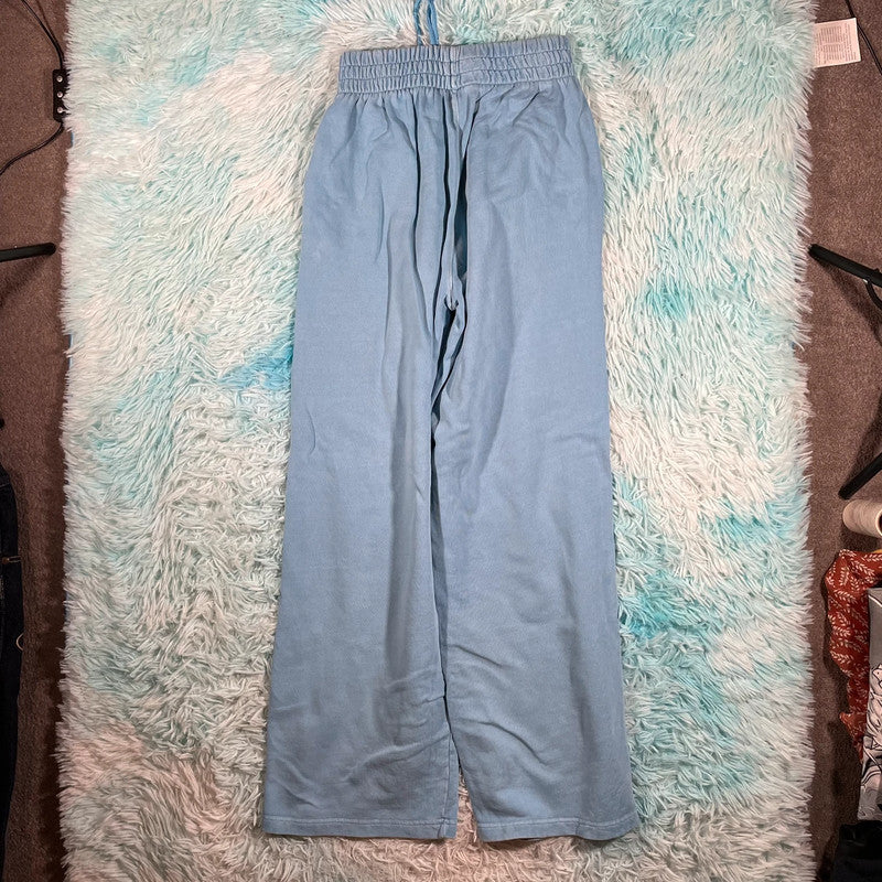 Blue Adidas Baggy Jogging Bottoms - Size 8