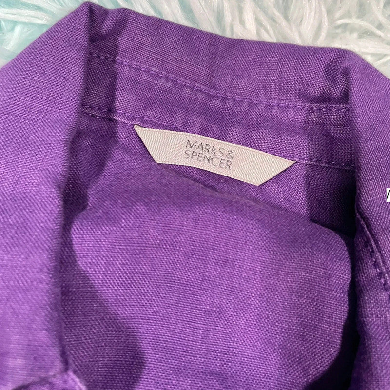 Vintage 00s Purple Vest Top M&S - Size 12