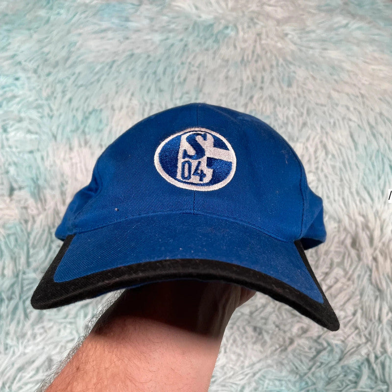 Deadstock Vintage 90s Schalke Cap Adidas Blue