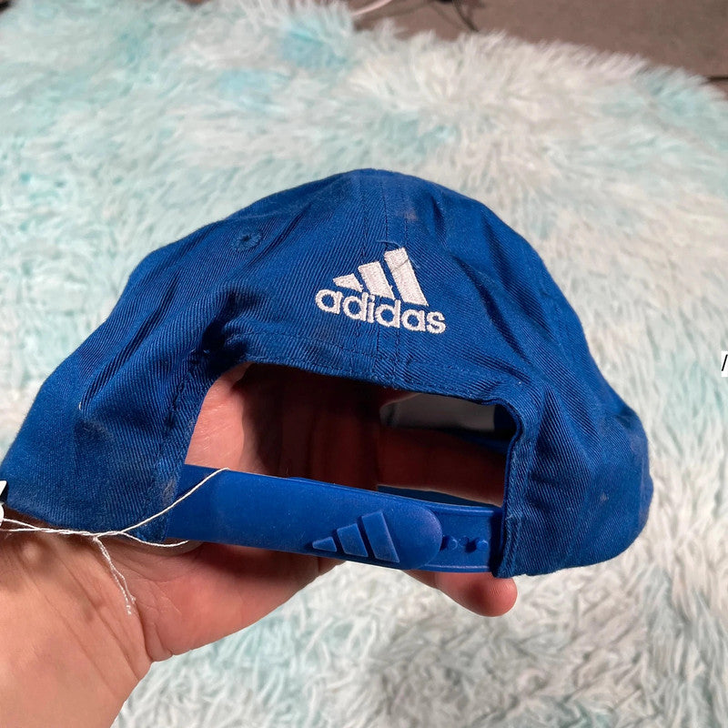 Deadstock Vintage 90s Schalke Cap Adidas Blue