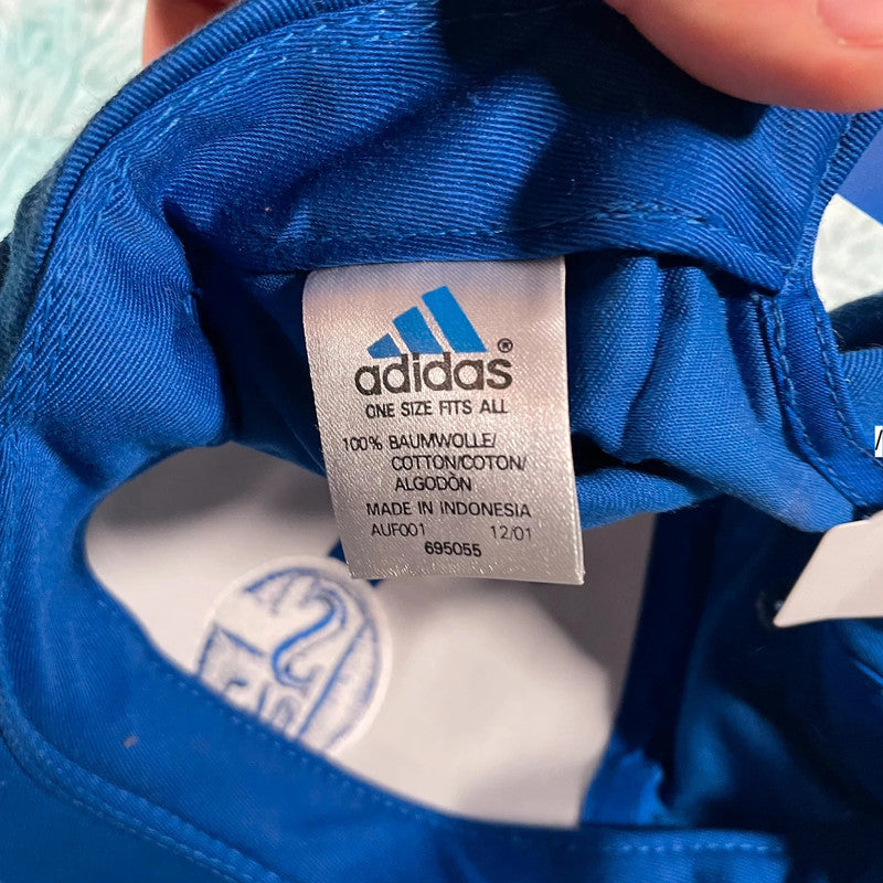 Deadstock Vintage 90s Schalke Cap Adidas Blue