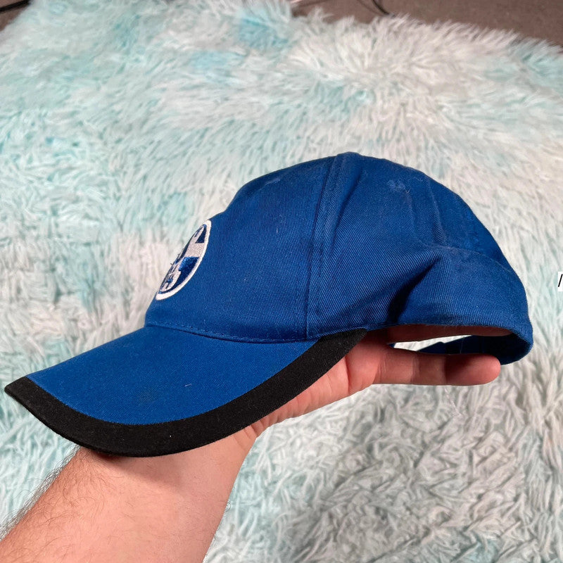 Deadstock Vintage 90s Schalke Cap Adidas Blue