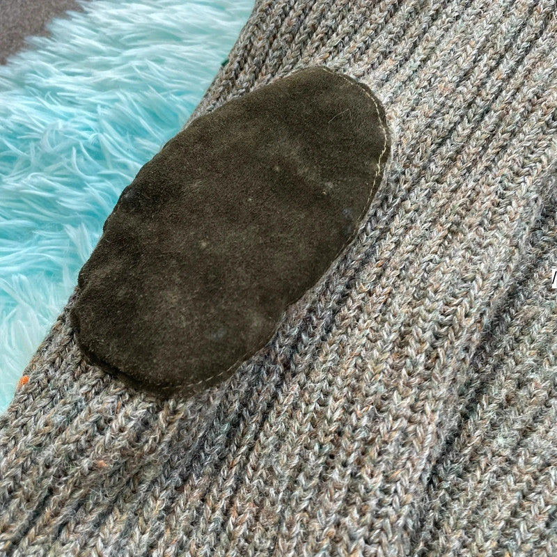 Vintage 90s Khaki Wool Overs Chunky Wool Jumper - XL