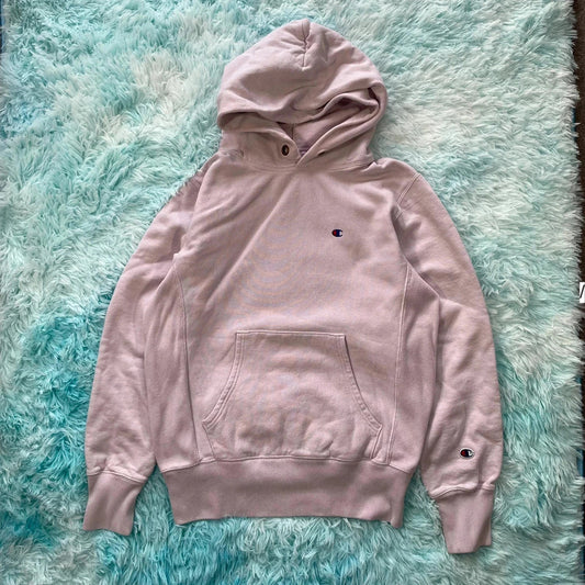 Light Pink Champion Hoodie Reverse Weave - Large