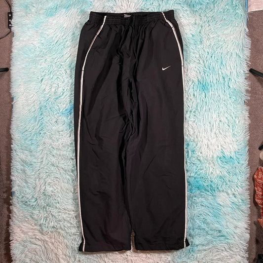 Vintage 00s Black Nike Tracksuit Bottoms - Large