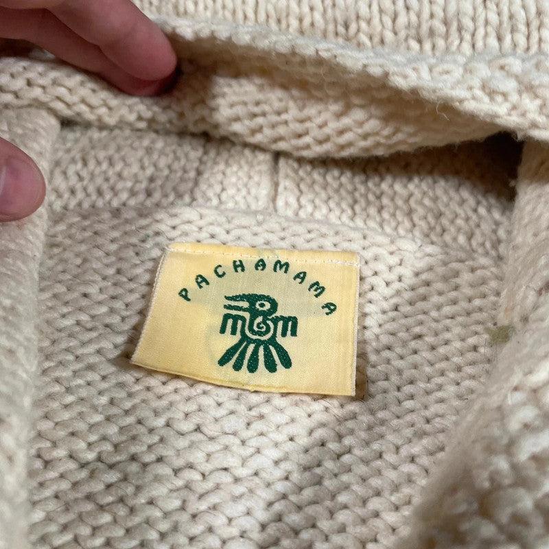 Cream Pachamama Knitted Cardigan Jumper - Large