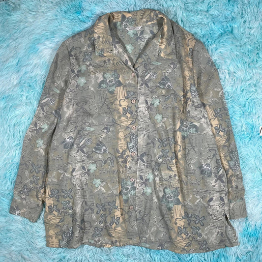 Vintage 90s St Michael Patterned Patterned Shirt - Size 22