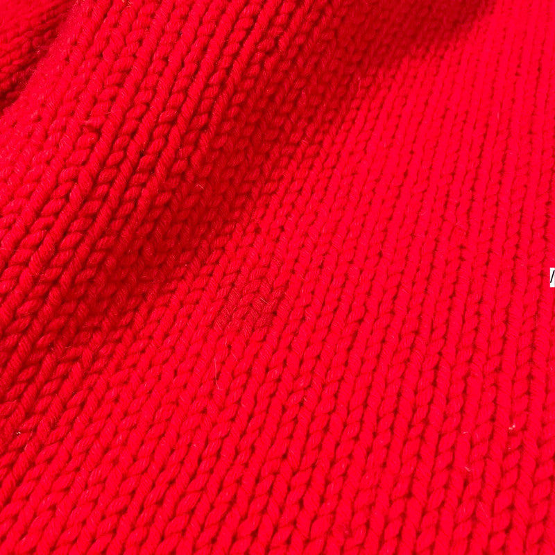 Red A.P.C Wool Knitted Jumper Mock Neck - Small
