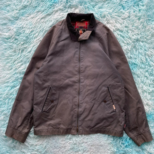 Grey Baracuta Bomber Jacket Waxed - Medium