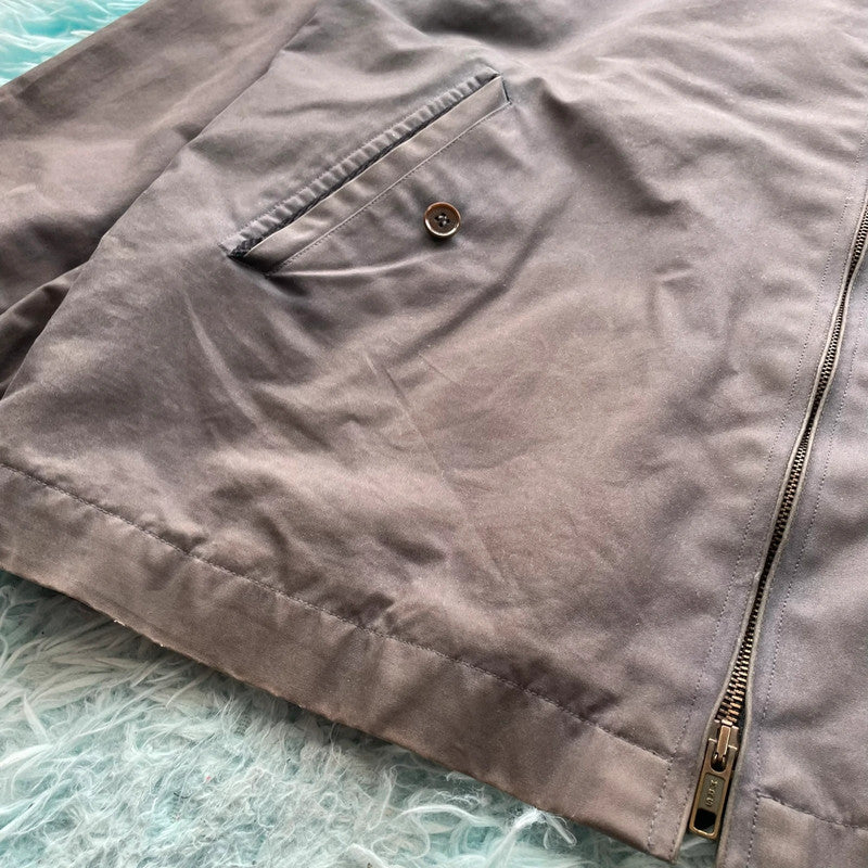 Grey Baracuta Bomber Jacket Waxed - Medium