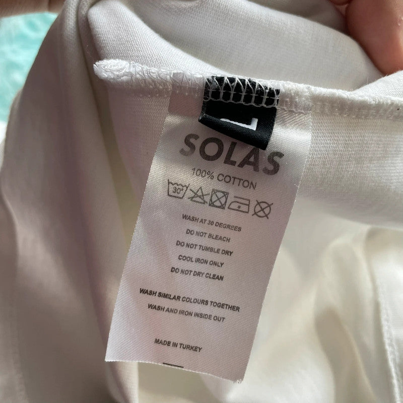 White Solas Graphic T Shirt - Large