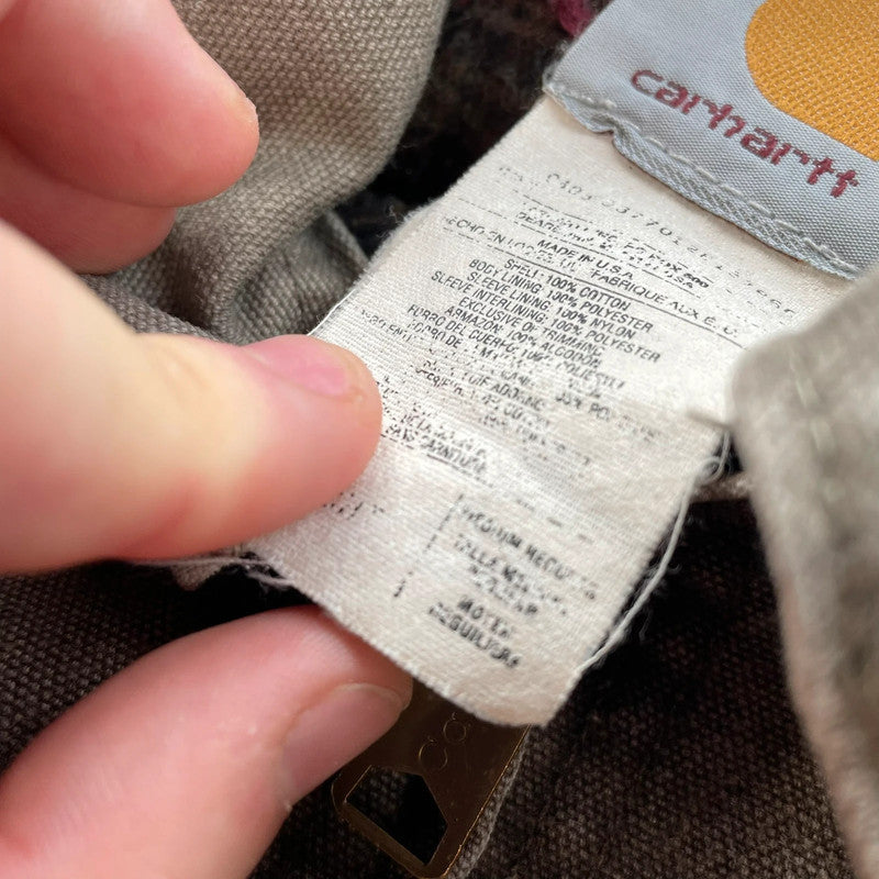 Vintage 90s Brown Carhartt Detroit Jacket Workwear - Medium