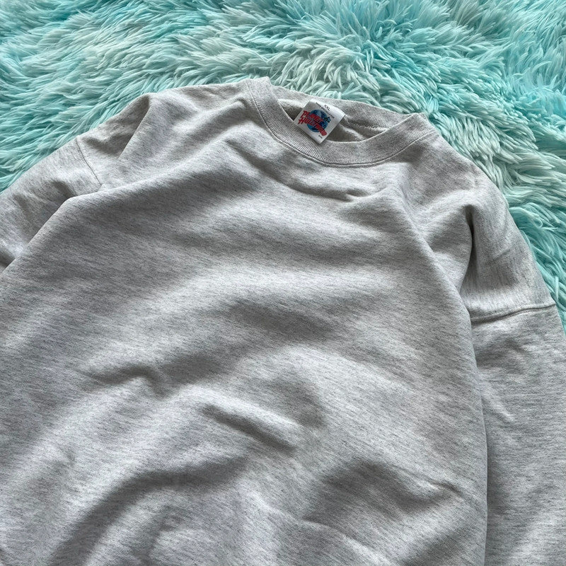 Vintage 90s Grey Blank Sweatshirt - XXL