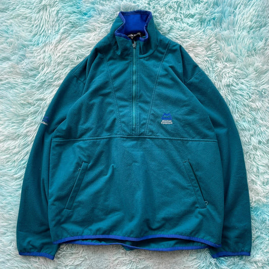 Vintage 90s Turquoise Fleece Jumper - XL