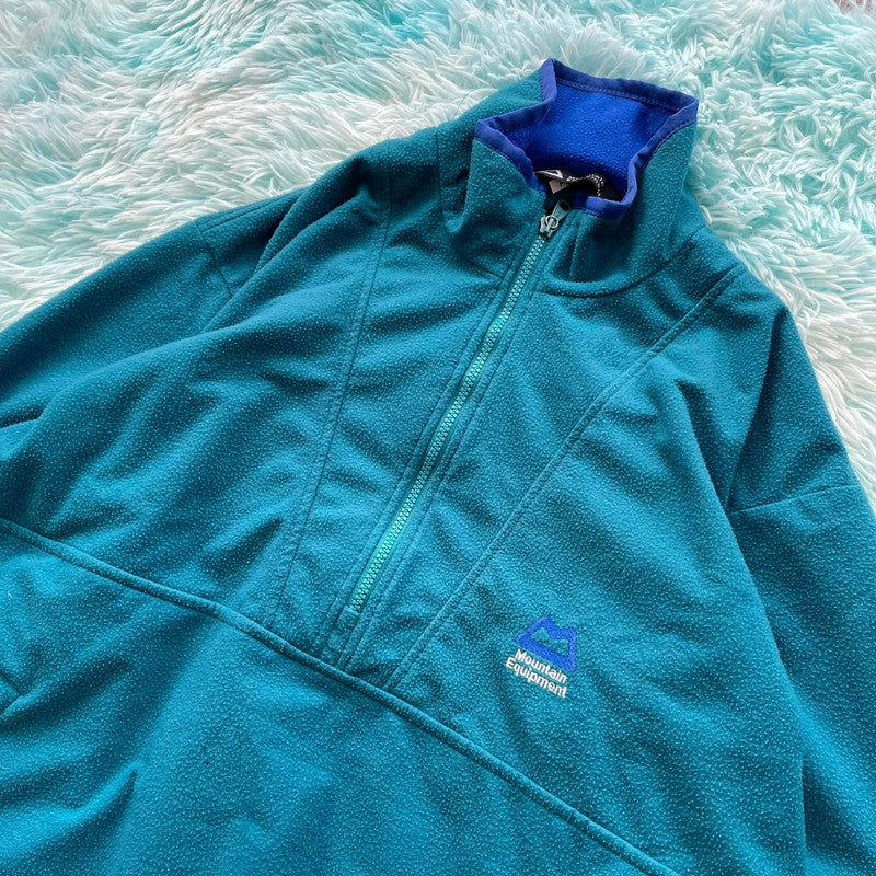 Vintage 90s Turquoise Fleece Jumper - XL