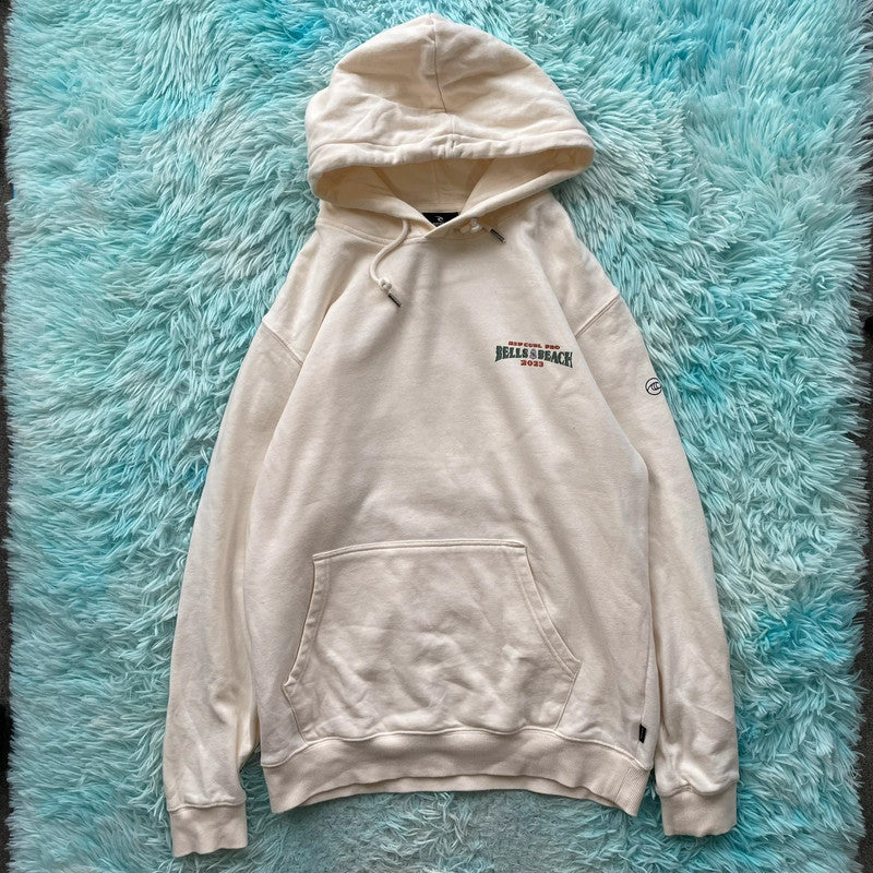 Cream Ripcurl Graphic Hoodie - Medium