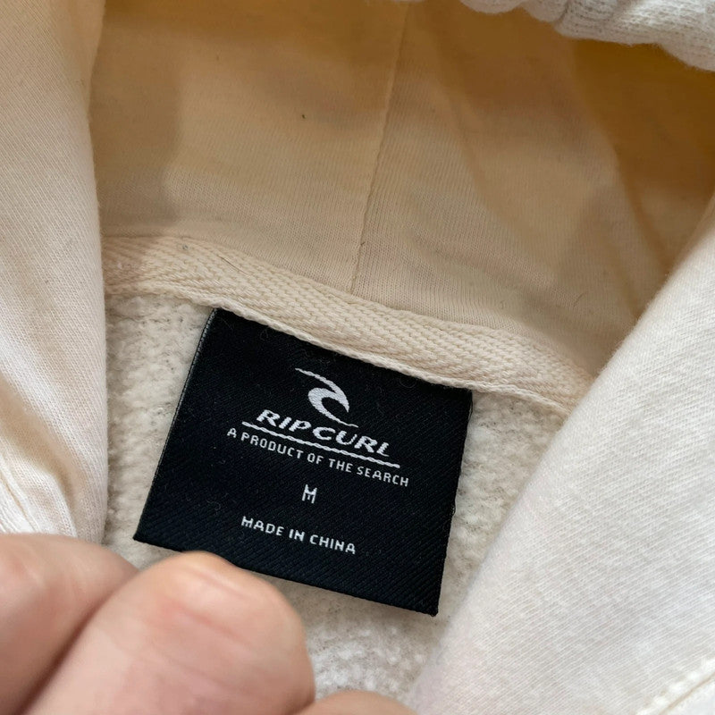 Cream Ripcurl Graphic Hoodie - Medium