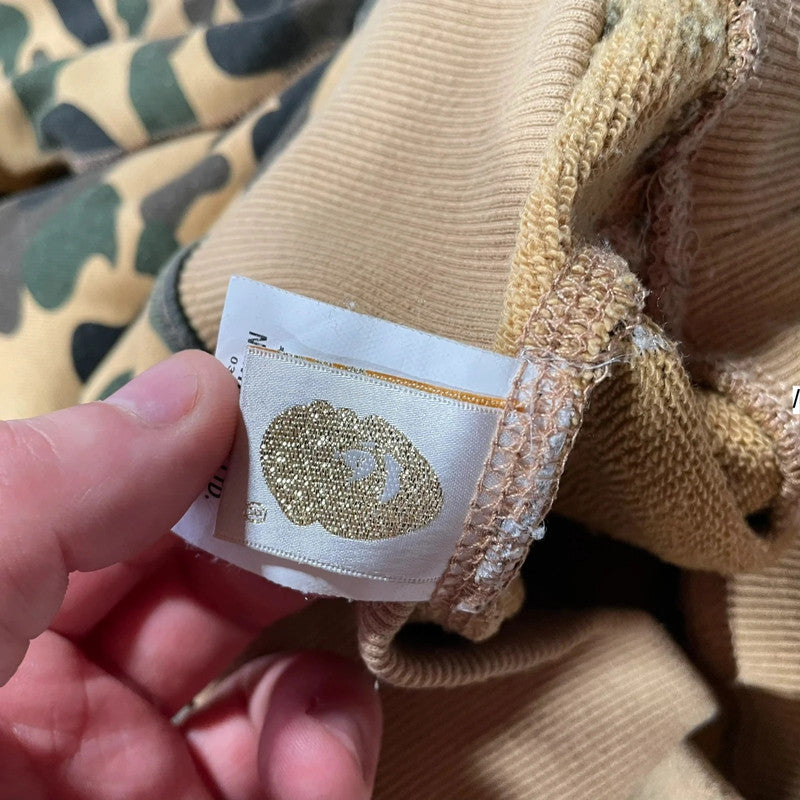 Khaki A Bathing Ape BAPE Camo Hoodie - XXL