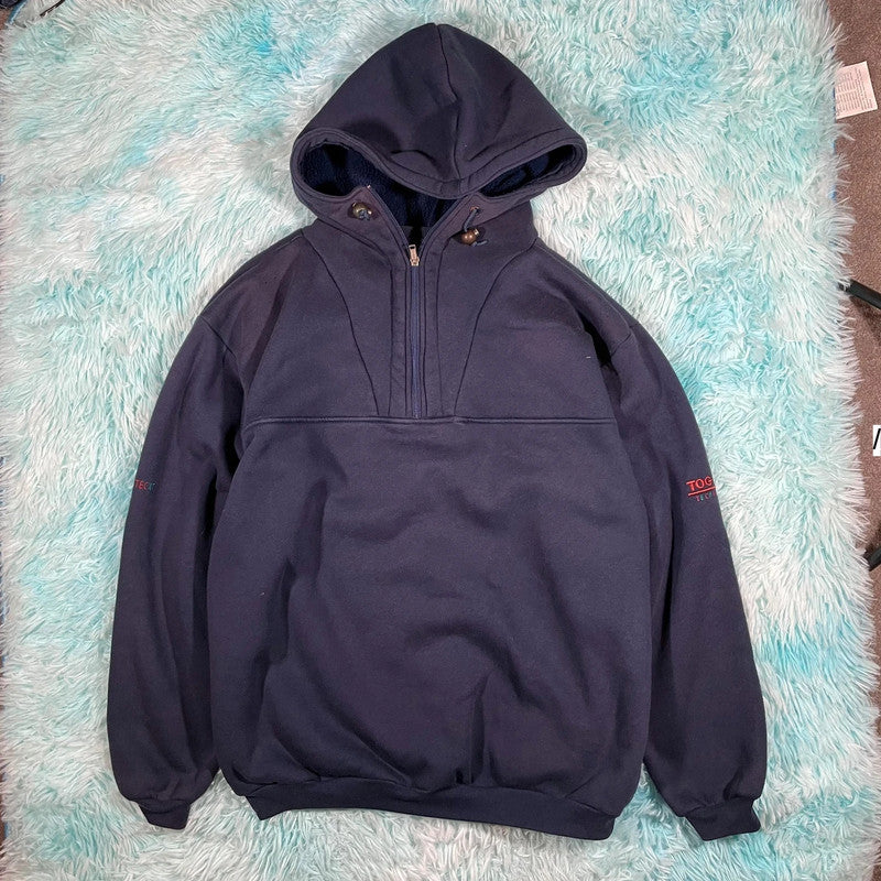 Vintage 90s Double Layered Hoodie Polartec - Large