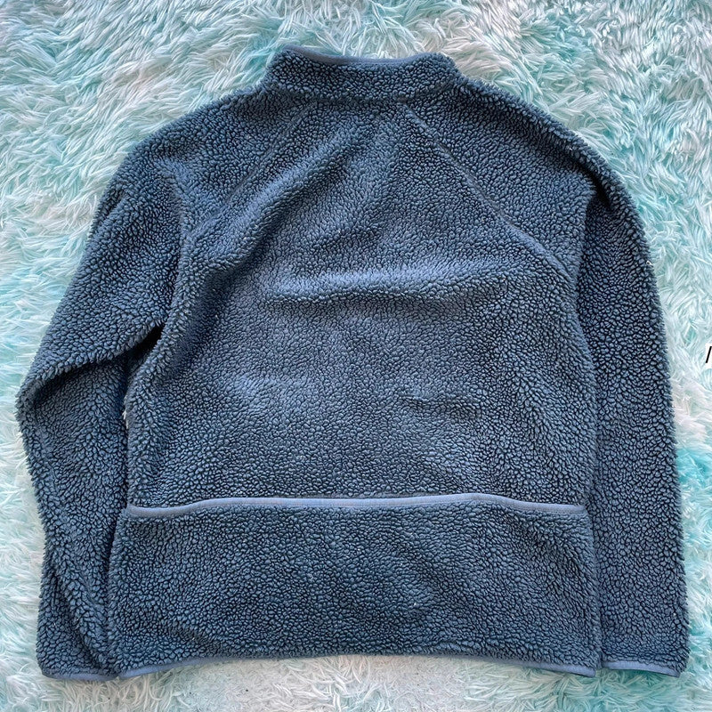 Blue Folk Fleece Jumper Sherpa Full Zip - Large