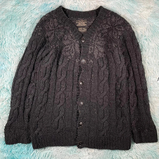 Grey AllSaints Handmade Knitted Cardigan - Mediun
