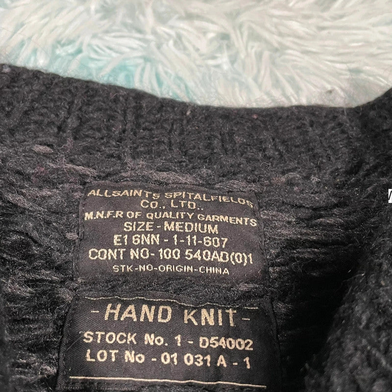 Grey AllSaints Handmade Knitted Cardigan - Mediun