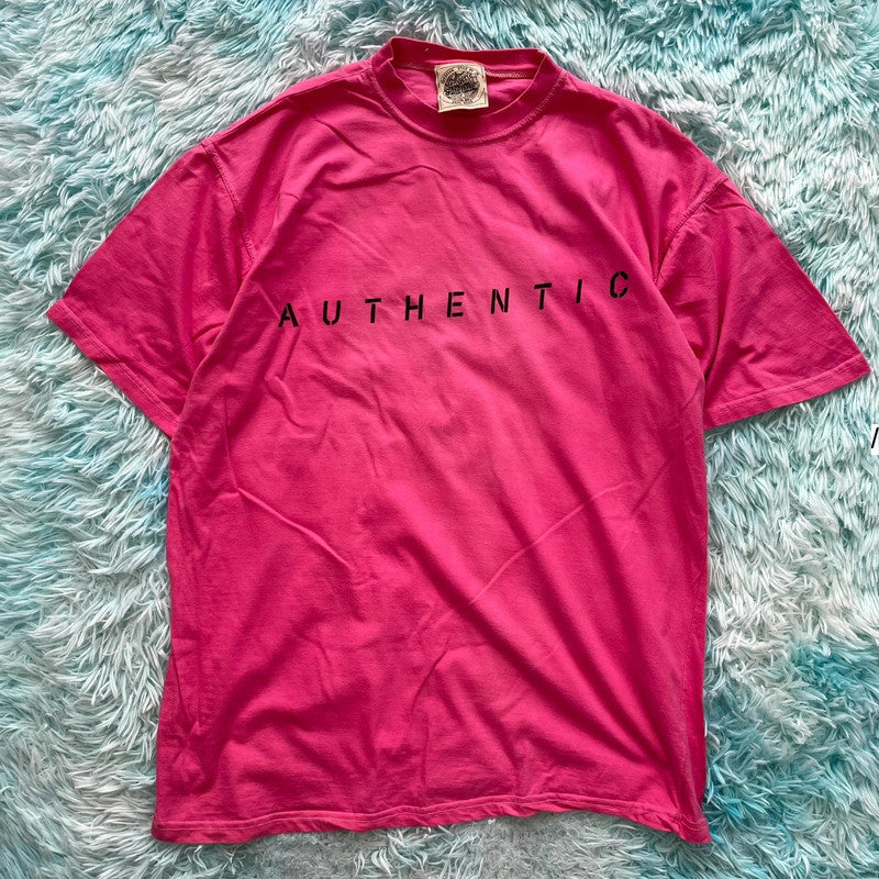 Vintage 90s Pink Graphic T Shirt - XXL