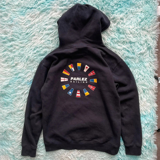 Dark Navy Parlez Hoodie Graphic - Medium