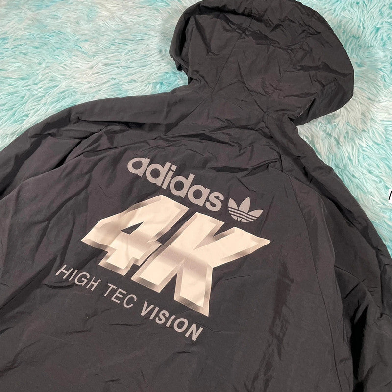 Black Adidas Windbreaker 4K High Tec Jacket - Large