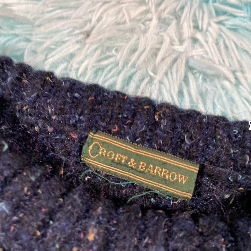 Vintage 90s Navy Croft & Barrow Chunky Knitted Jumper - Large