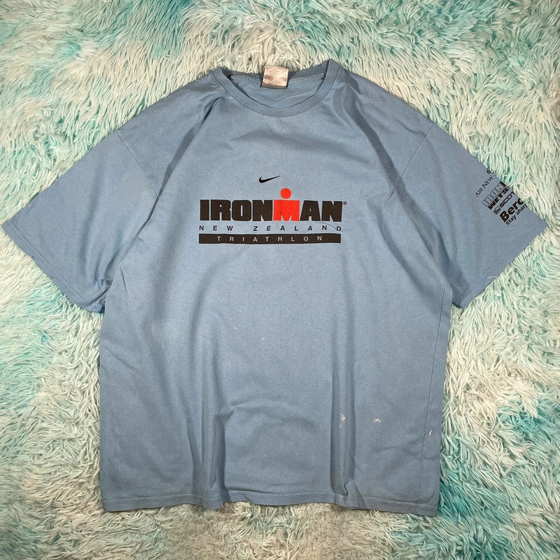 Vintage 2002 Baby Blue Nike Ironman T Shirt - Large