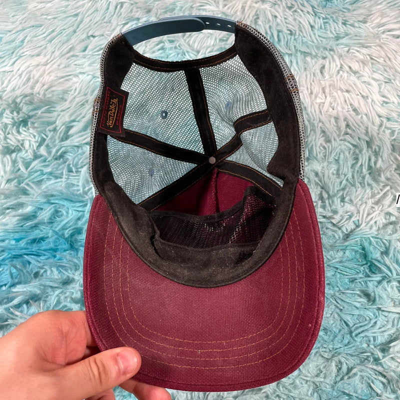 Vintage Burgundy Von Dutch Trucker Cap