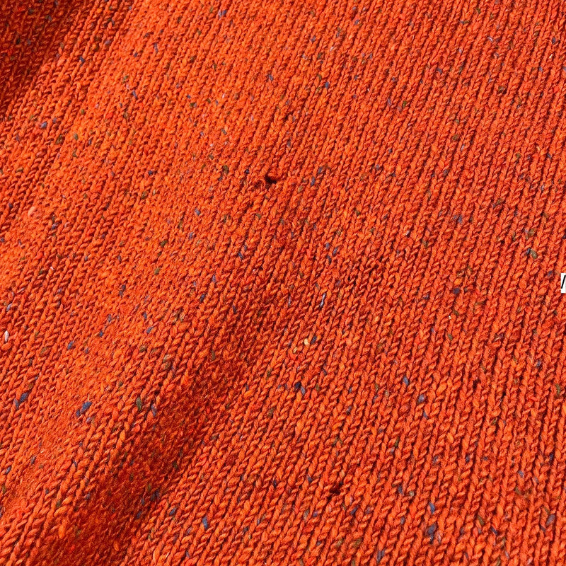 Vintage 90s Orange Irish Wool Knitted Jumper - Large