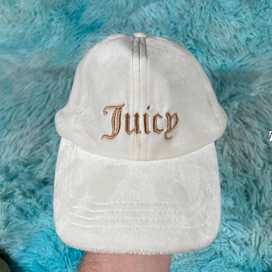 White Juicy Couture Velour Cap