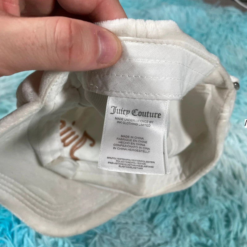 White Juicy Couture Velour Cap