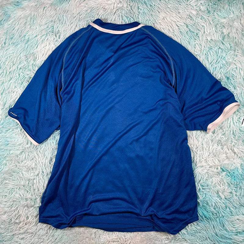 Vintage 2000-02 Brazil Shirt Blue Away Kit Nike - Large