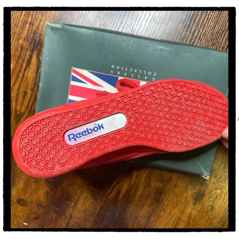 Deadstock 90s Red Reebok Plie Hi-Top Trainers Gallery Collection - UK4