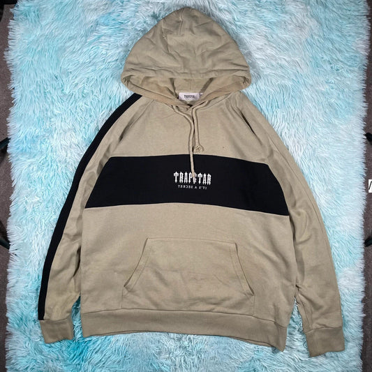 Beige & Black Trapstar Hoodie - XXL