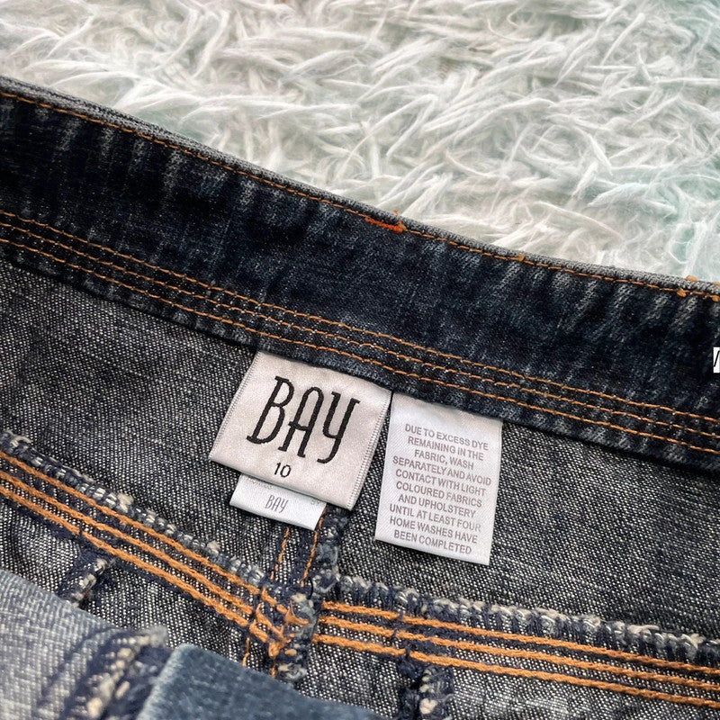 Vintage Y2K Denim Skirt Bay Midi - Size 10