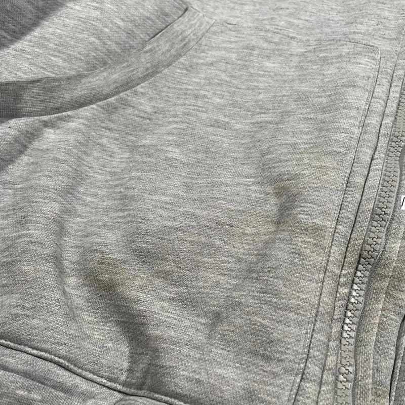 Vintage 00s Grey Adidas Hoodie Full Zip - XL