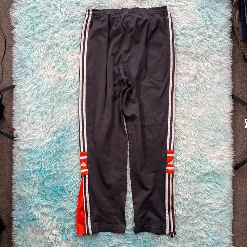 Vintage 90s Grey Adidas Tracksuit Bottoms - Large