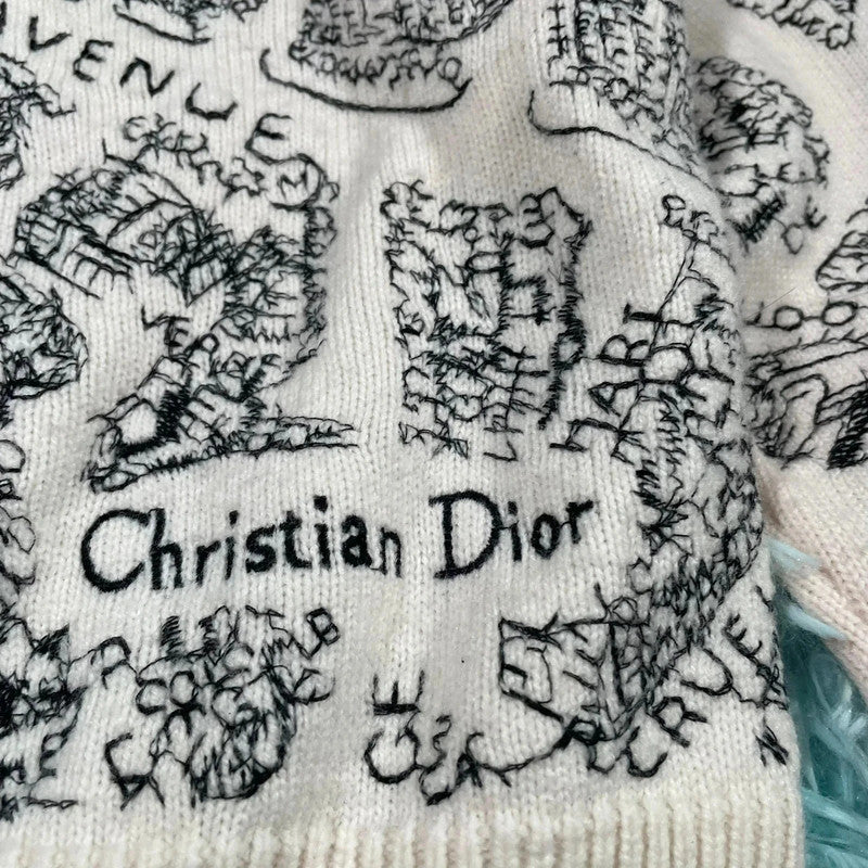 Vintage Christian Dior Alpine Knitted Jumper - Large
