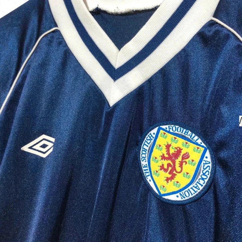 Original 1982 Scotland Vintage Shirt Umbro Alan Hansen - Small