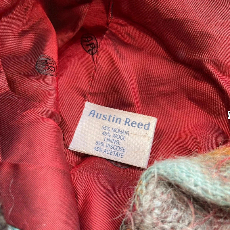Vintage 90s Red Mohair Wool Blend Long Coat - Size 10