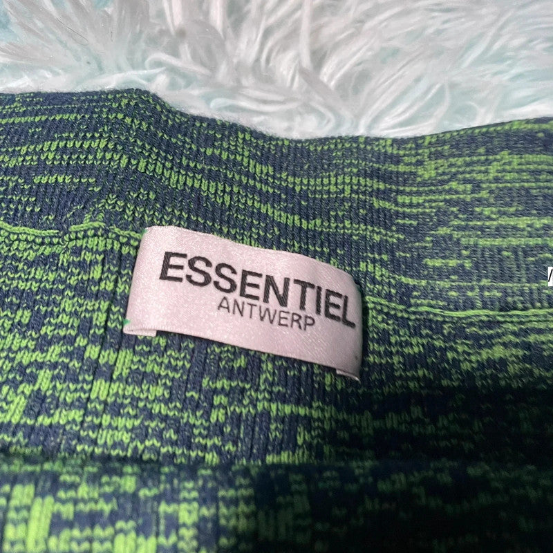 Green & Navy Essentiel Antwerp Pencil Skirt - Medium