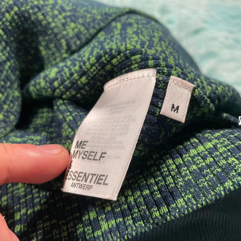Green & Navy Essentiel Antwerp Pencil Skirt - Medium