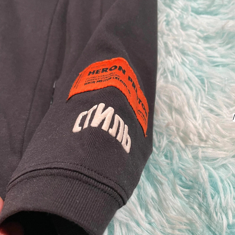 Black Heron Preston Mock Neck T Shirt Long Sleeve - Large