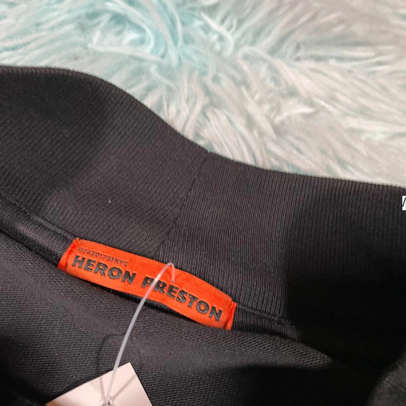 Black Heron Preston Mock Neck T Shirt Long Sleeve - Large