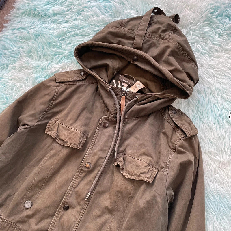 Brown Diesel Utility Bomber Jacket - Large