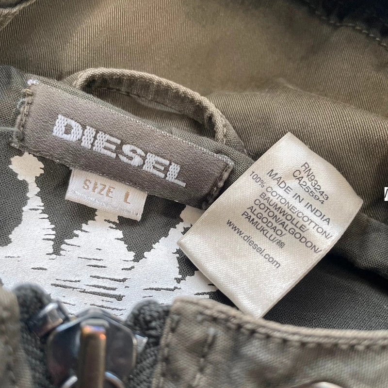 Brown Diesel Utility Bomber Jacket - Large